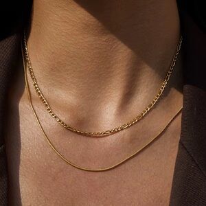 18K Gold Plated Double Layered Necklace